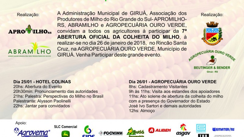 Abertura Oficial da Colheita do Milho