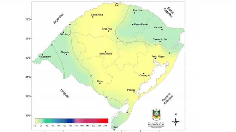 Previs&atilde;o de tempo seco no RS