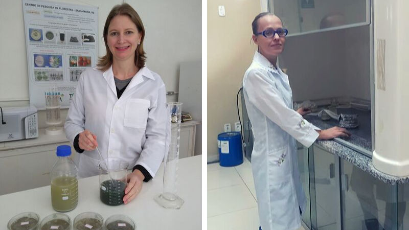 Pesquisadoras Gerusa Steffen (E) e Joseila Maldaner (D), autoras do boletim