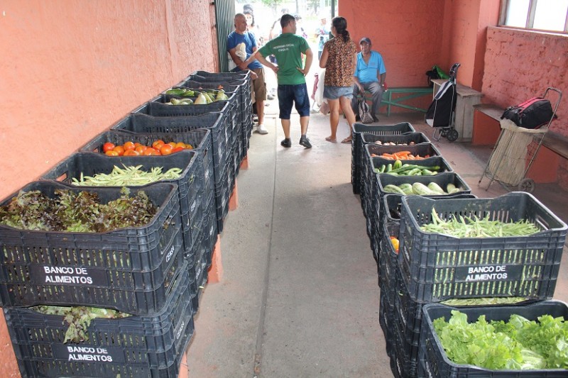 Uma vez por semana, o Banco de Alimentos distribui frutas, legumes e verduras para famílias, entidades e associações comunitárias cadastradas no Prato Para Todos