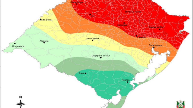 Chuva prevista para o período de 23 a 29 de abril