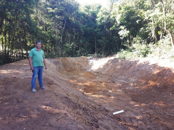 O agricultor Antônio Bohrer foi um dos contemplados com microaçudes no município de Mormaço