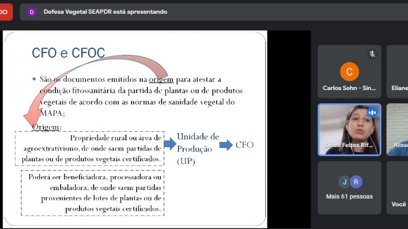 Curso organizado pela Divisão de Defesa Sanitária Vegetal da SEAPDR