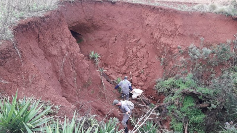 Inspeção de rotina da equipe do Programa de Controle da Raiva Herbívora no município de Chapada