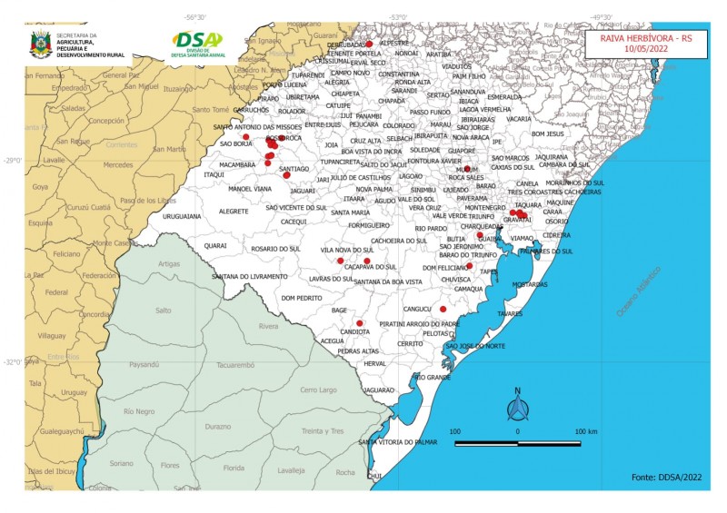 Mapa raiva herbívora 10 05 2022