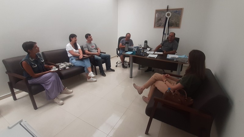 Reuni&atilde;o com o prefeito de Tavares e o secret&aacute;rio municipal da Agricultura e Pesca