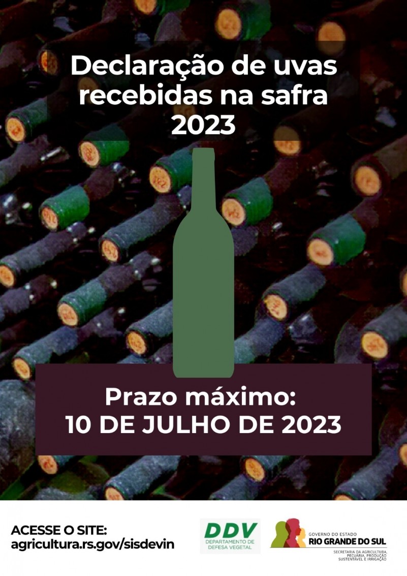 cartaz declaração de uvas safra 2023
