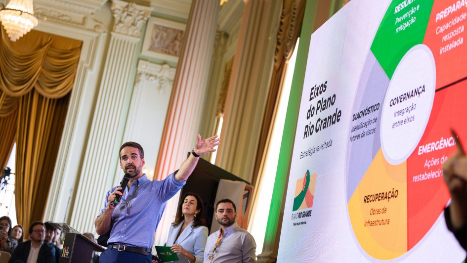 Governador Eduardo Leite fala sobre os eixos do Plano Rio Grande