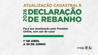 Atualiza&ccedil;&atilde;o cadastral e declara&ccedil;&atilde;o de rebanho 2026 - 1&ordm; de abril a 30 de junho