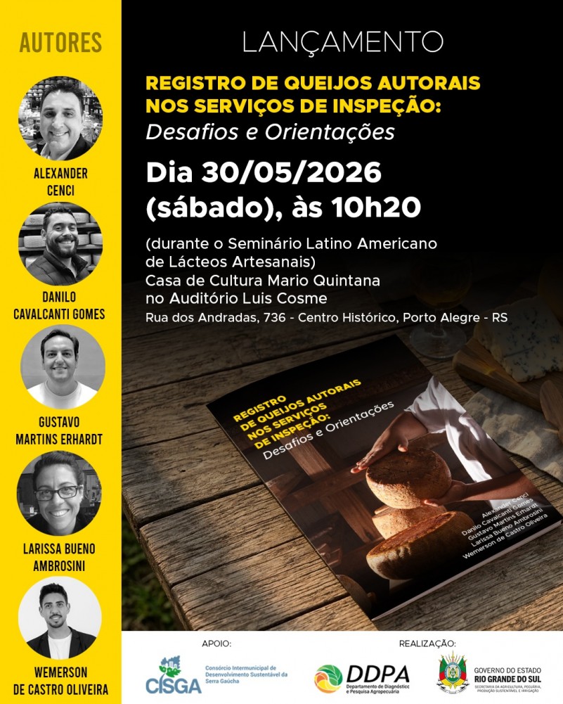 card lançamento livro queijo autoral