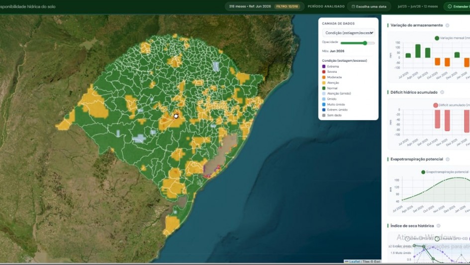 P&aacute;gina Simagro Estiagem: https://simagro.rs.gov.br/estiagem/